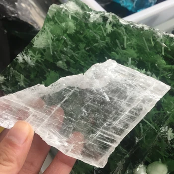 Alb Natural dur selenit lespede de cristal transparent gips specimen