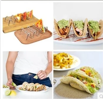 Doatry Taco Suportul Raft Din Oțel Inoxidabil Taco Titularul De Afișare Titularii De Bucătărie Alimentare Rack Scoici Val Mexican Alimente Instrument