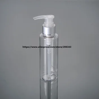 120ML transparent Plastic sticla PET cu argint pompa/pulverizator pentru lotiune/emulsie/șampon/toner/apă/ceața pulverizator/ambalare
