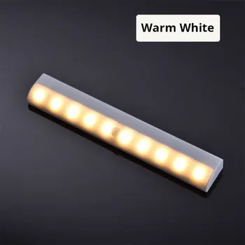 Creative LED-uri Senzor de Lumina Corpului de Mișcare Senzor de Noapte Lumina Portabil Inteligent de Lumină Pentru Dulap / Hol / Dulap / Baie 1buc