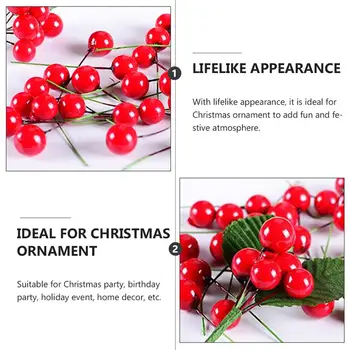150pcs Fructe Roșii Boabe Holly Flori Artificiale Alege de Crăciun DIY Home Decor