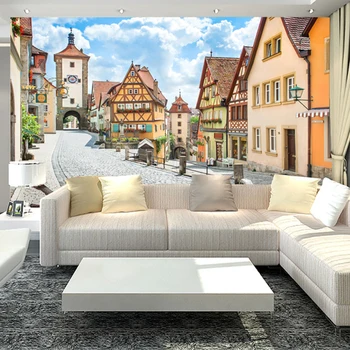 Personalizate 3D Murală Oras European Oras Fotografie Tapet Restaurant Living cu TV, Canapea Decor Decor de Perete imagini de Fundal Papel De Parede