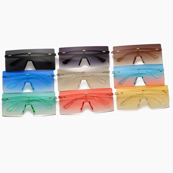 Retro-O bucată Mare Cadru Windproof ochelari de Soare Cadru de PC de Personalitate Pătrat Clasic de Moda de sex Feminin de Înaltă calitate ochelari de Soare