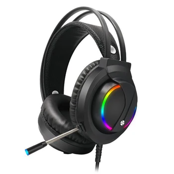 Sunet Surround 7.1 USB, setul cu Cască cu Fir montat pe cap cască jocuri RGB Supra-Ureche Căști de Gaming pentru Calculator, Tablete, Smartphone