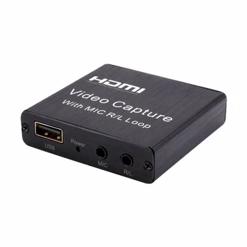1080P, 4K HDMI Card de Captura Video cu MICROFON R/L Buclă Video Capture Joc Recorder pentru Live Streaming de Difuzare Întâlnire