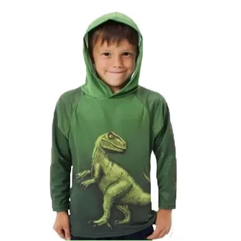 Dinozaur Pulover Verde Băieți Dinozaur desen Animat de Imprimare Copii Tricou Fete Copil de Top T-shirt pentru 2-7 Ani Vară Hanorace