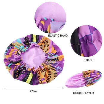 Satin Căptușeală Dublă Copii Rotunde Noaptea Cap De Somn Mai Mult Stil Turban Palarie Material Poliester Moda Frumos Colorate Confortabil