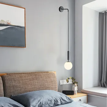 Nordice abajur de dormitor din lemn culoar sala de mese cabecero de cama lumini de perete pentru casa
