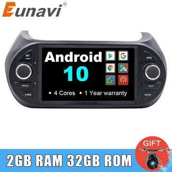 Eunavi 1din radio Auto stereo Multimedia Android 10 Pentru FIAT/Fiorino/Qubo/Citroen/Nemo/Peugeot/Bipper Navigare GPS RDS wifi