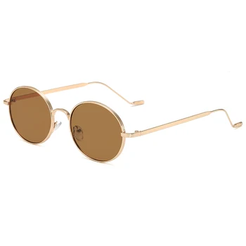 Brand de moda de Design Rotund ochelari de Soare Femei Bărbați Metalice de Lux, Ochelari de Soare Vintage UV400 ochelari de soare Ochelari de Nuante Oculos de sol