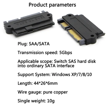 Profesionale SFF-8482 SAS SATA Unghi de 180 de Grade Adaptor Convertor Capul Drept Pentru placa de baza/SAS Hard Disk P15