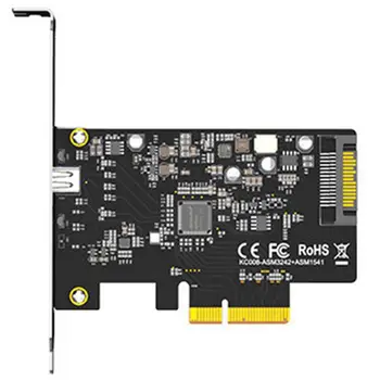 USB 3.2 PCIE Raiser Card Gen 2 X2 Tip C Porturi PCI-E PCI Express X4, SATA 15Pin Conector 20Gbps Add pe Card