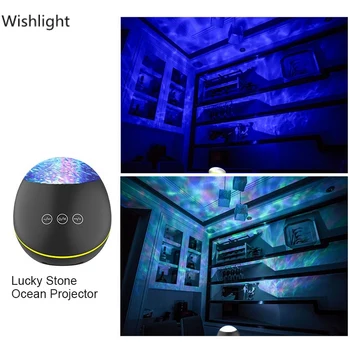 Atmosfera romantica Proiector Lampa de Noapte Bluetooth Music Player USB Reîncărcabilă LED Lumina de Noapte pentru Decorare Dormitor