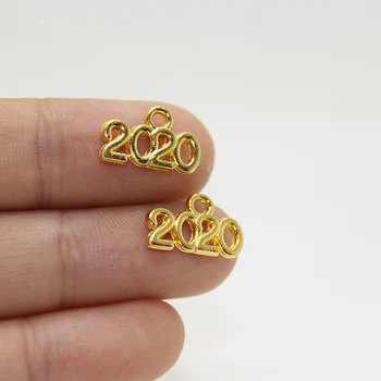 30pcs/ 2020 Farmec 14x10mm Epocă de aur ton 2020 Farmec Pandantive, bijuterii DIY face