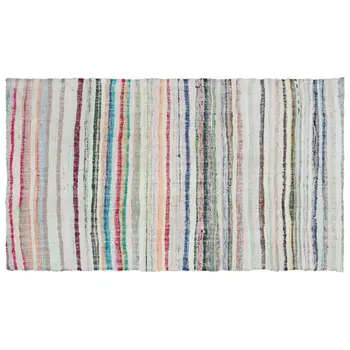 Handmade Multicolor Epocă engleză Covor cu Dungi Zona Covor de 160x284 Cm-5'3