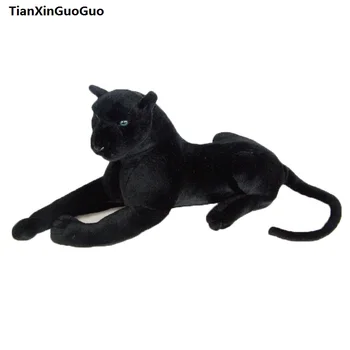 Aproximativ 40cm simulare pantera jucărie de pluș negru panther papusa moale cadou de ziua s0676