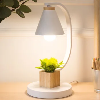 Europa de nord Creative din Lemn masiv Tabel Lămpi dormitor Lângă lampă Modernă simplu cadou de nunta de Plante tafellamp