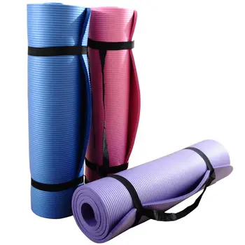 Portabil yoga mat 10 mm, cu pozitionare linie anti-derapare covor antiderapant multi-funcția de sport yoga mat cu curea și geantă