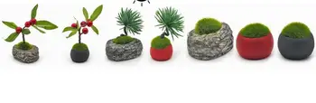 Pvc figura Model de simulare jucărie copac bonsai 7pcs/set