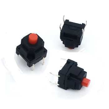 50pcs/lot 4 pini 10*10*13.2 mm de Apă-dovada Tactil Buton de BAIE de Culoare Roșie Tact Switch-uri 10x10mm