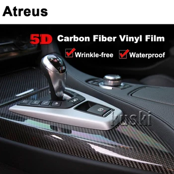 Atreus Auto-Styling 5D Fibra de Carbon Autocolant Auto Accesorii Pentru BMW e46 e39 e36 Audi a4 b6 a3 a6 c5 TT Renault duster Lada granta