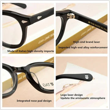 TAG brand de lux de designer Polarizat ochelari de Soare Barbati 2020 nouă Epocă rotund Ochelari de Soare Femei Conducere Retro Acetat de ochelari de soare UV400