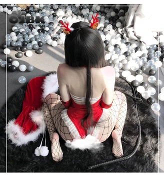 Crăciun Roșu Printesa De Cosplay, Costume Sexy Body Cu Șal Mănuși De Stocare A Deschide Piept Tinuta Tentația Anime Fierbinte Set