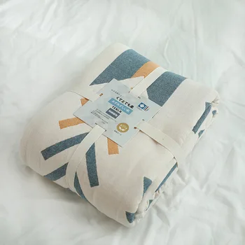 Bumbac Arunca Pătură Pentru Pat Travel Canapea lenjerie de Pat Acoperi Cuvertura de pat pentru Adulti Copil de Imprimare Geometrice Gros de Tifon Moale Pături Calde
