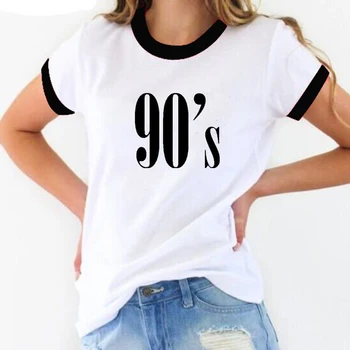 Femei 90 T Shirt O-Neck Tricouri Tricouri Pentru Femei tricou Funny Personalizat t-shirt Femei Tricou Fete Hipster de sex Feminin Transport Gratuit