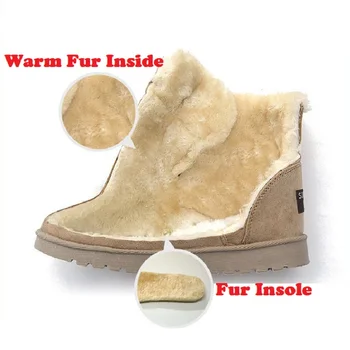 Femei de moda cizme de iarna 2019 blană cald cizme de zapada pentru femei cizme glezna pluș branț ține de cald pantofi pentru femeie pantofi pentru femei Rotund Toe