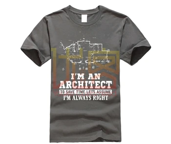 Arhitect Tricou Arhitect sunt un Arhitect pentru a Economisi Timp T-shirt Imprimat Tricou Bumbac 100 Om 6xl Tricou Bărbați și Femei Topuri