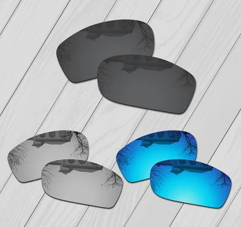 E. O. S 3 Perechi Black & Silver & Blue Ice Polarizat Lentile de Înlocuire pentru Oakley Monstru Pup ochelari de Soare