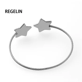 REGELIN Pentagrama Inox steaua bijuterii Charms accesorii Cabochon 12mm Bază 1buc pentru a face bratari Diy părți concluziile