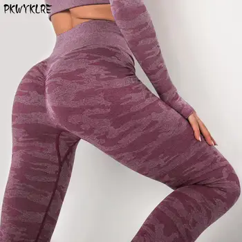 Tricotată fără yoga pantaloni talie inalta sexy hip-ridicare de fitness rulează strâns-montaj rapid-uscare bottom pantaloni de yoga