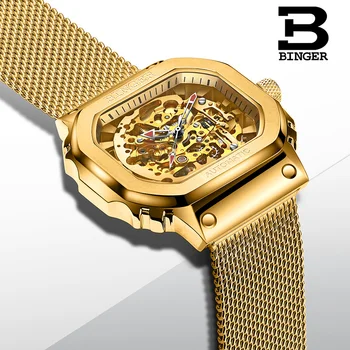 MIYOTA 8N24 BINGER Ceas Barbati Automatic Ceasuri Mecanice Brand de Lux Skeleton Tourbillon Încheietura mâinii Impermeabil Reloj Hombre 2019
