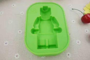 Nou Fondant Tort de Decorare Instrumente de Silicon Tăvi de Gheață Mucegai Super Big Robot Lego Tort Mucegai Gheață Mucegai Silicon Bakeware IT043