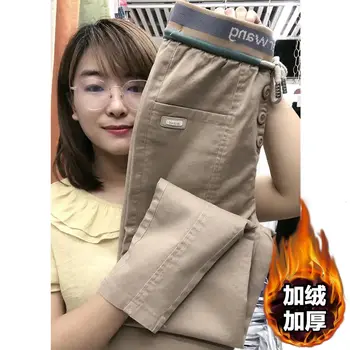 Femei Toamna Iarna Talie Elastic Bumbac Denim Casual coreean Liber de Mari Dimensiuni Pantaloni Harem Pantaloni Blugi Blugi Mama