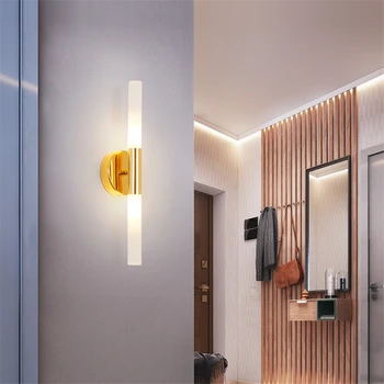 Modern Tub Metalic Țeavă de Sus în Jos, LED Lampă de Perete de Lumină Tranșee Dormitor Hol Baie Living Toaletă, Baie de Perete de Lumină Lampă cu LED-uri