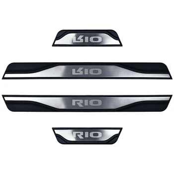 Inoxidabil Pragului de Ușă Lovitura de Uzură Placă de Protecție Trim Garda Acoperi Styling Auto pentru KIA RIO 3 4 X-LINE 2017-2020