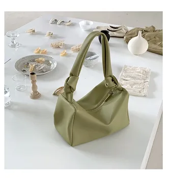 De Design din Piele PU Umăr saci Pentru Femei de Vară 2020 Feminin Elegant Subsuoară Genți de mână pungă de Cumpărături saci doamnelor recipienti din plastic verde