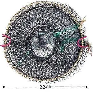 Nailon ochiurilor de Plasă de Pliere Cadru Rotund Crab, Creveți, Raci Momeli Capcană Exprimate de Pește Pescuit Net de Aterizare Aborda accesoriu