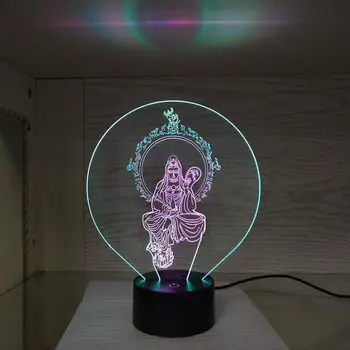 Noul Led Buddha 3d Corpuri de iluminat, decoratiuni de Craciun sunt Copii minunate Lumini Lămpi de Camera pentru Copii Lampa Led 3d