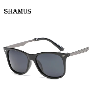 SHAMUS Polarizat ochelari de Soare Barbati Dreptunghi ochelari de soare Cadru de Timp Clasic de Ochelari de Modă Veche de sex Masculin Nuante de Lux Ochelari de Soare