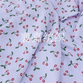 Bumbac lenjerie de pat Creponata Dublu de Tifon Cherry Pijama Tesatura