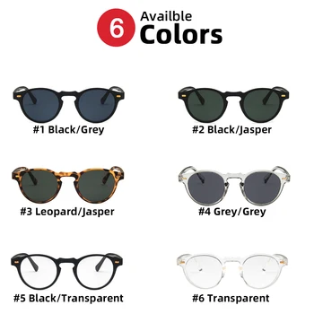 VIVIBEE Bărbați Moda 2019 Oval Mici ochelari de Soare Clar Clasic UV400 Ochelari de Soare Tendințe pentru 2019 Nuante Transparente pentru Femei