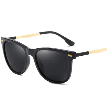 TR90 Negru Bărbați ochelari de Soare Polarizat Retro Ochelari de Soare Pentru Barbati de Conducere Pătrat Ochelari de Nuante UV400 Oculos De Sol Masculino Gafas