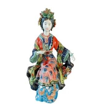 Clasic Ambarcațiunile De Artă Pictate Cifra De Sex Feminin Statuie Ceramice Antic Chinez Îngeri Figurină De Porțelan Decoratiuni Acasă L3390
