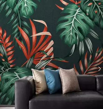 Tropicale cu Frunze Flamingo tapete pentru Pereti 3 D Murală Tapet pentru Dormitor Fundal Fotografie Tapet Floral Hârtie de Contact