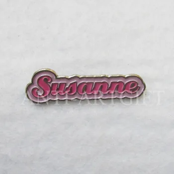 Personalizat smalț moale embleme metalice de culoare roz scrisoare de pini 30mm de înaltă calitate, preț ieftin rapid producția de design logo-ul Nu MOQ