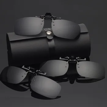 MYT_0305 Barbati Polarizati Clip-on ochelari de Soare Cu Cazul 2020 Viziune de Noapte Femei Galben Pătrat Ochelari de Soare cu Clipuri Unisex Clipuri